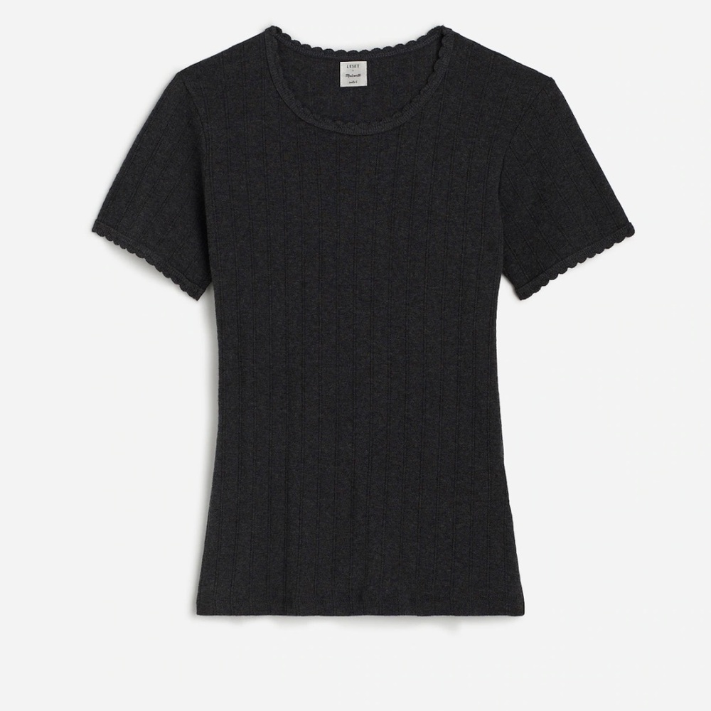 New Madewell x LESET Pointelle Slim-Fit Tee